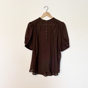 Banana Republic • Brown Sheer Blouse